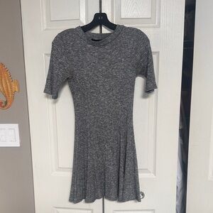 Chic Heather Gray Mini Skater Dress